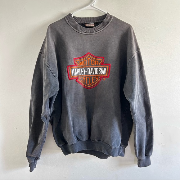 Harley-Davidson Other - Vintage 90’s Harley-Davidson Crewneck Sweater Faded